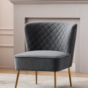 Vintage Velvet Armless Chair