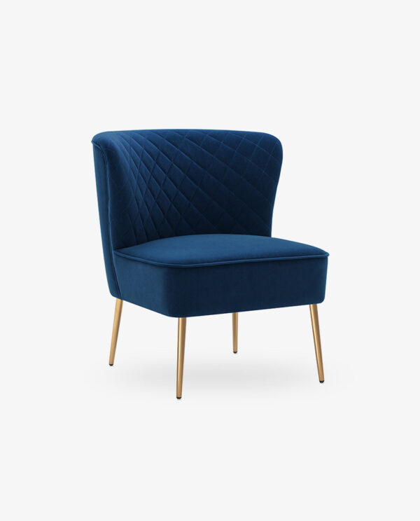 Vintage Velvet Armless Chair - Image 10