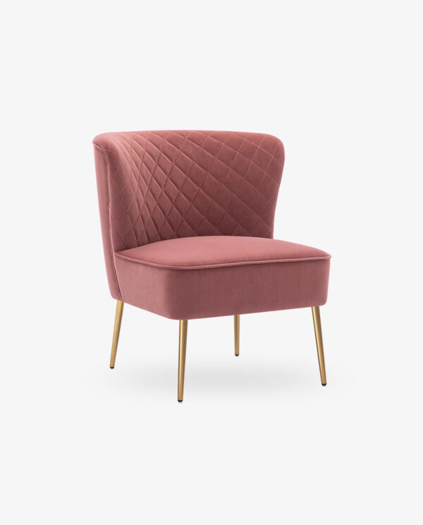 Vintage Velvet Armless Chair - Image 3