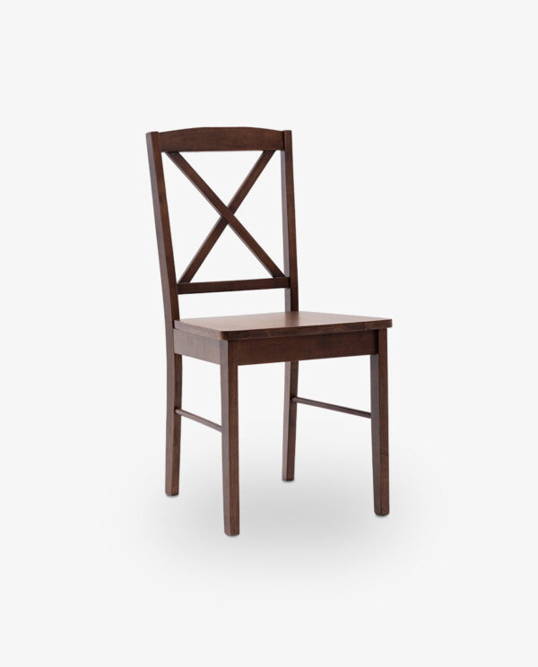 Wooden Cross Back Dining Chairs Set of 2 - Image 6