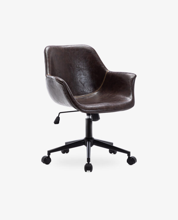 Wax Oiled Leather Task Chair - Image 6