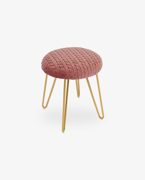Leisure Quilting Ottoman Vanity Stool - Image 9