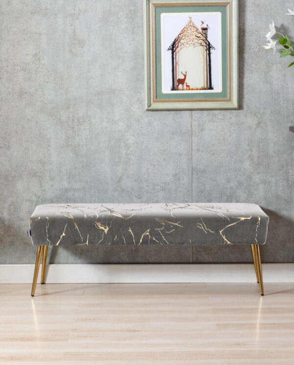 Velvet Bedroom Bench - Image 2