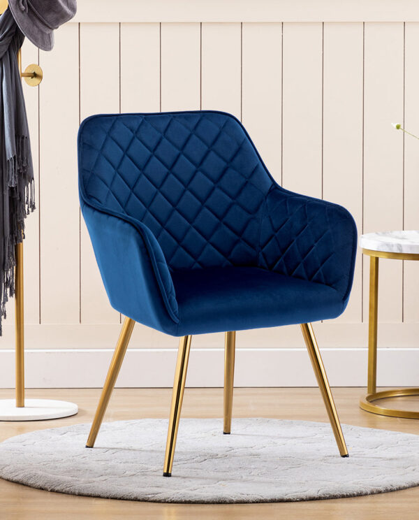 Rhombus Velvet Accent Chair - Image 11