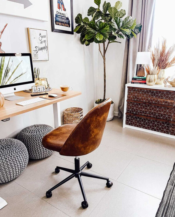 Faux Leather Desk Chair - Image 2