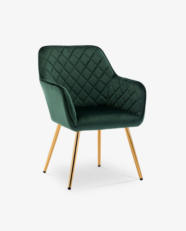Rhombus Velvet Accent Chair - Image 2