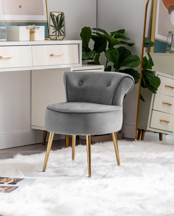 Graceful Button Slipper Chair - Image 7