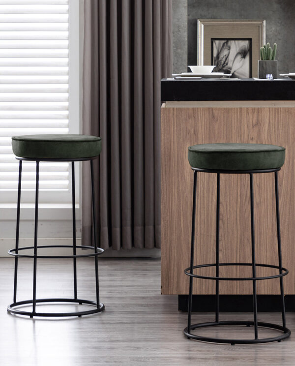Round Bar Stools Set of 2