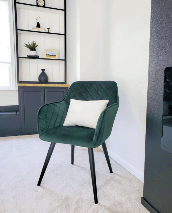 Rhombus Velvet Accent Chair - Image 17