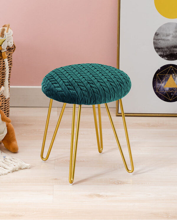 Leisure Quilting Ottoman Vanity Stool - Image 11