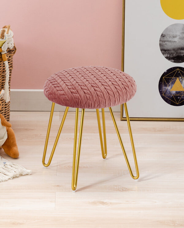 Leisure Quilting Ottoman Vanity Stool - Image 7