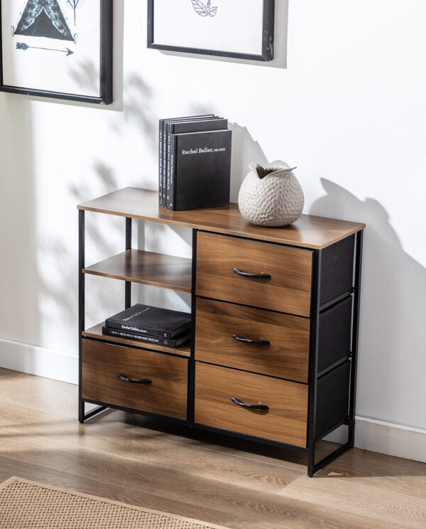 Western Style 4 Drawer Combo Dresser - Image 5