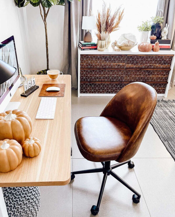 Faux Leather Desk Chair