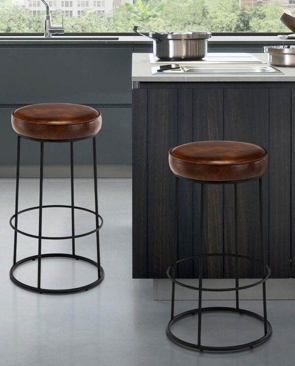 Circular Bar Stools Set of 2 - Image 2