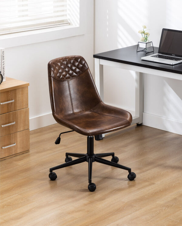 Modern Faux Leather Desk Chair - Image 6