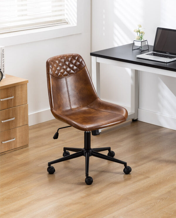 Modern Faux Leather Desk Chair - Image 25