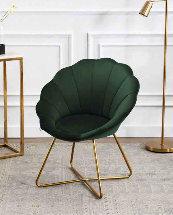 Velvet Curved Papasan Chair - Image 3