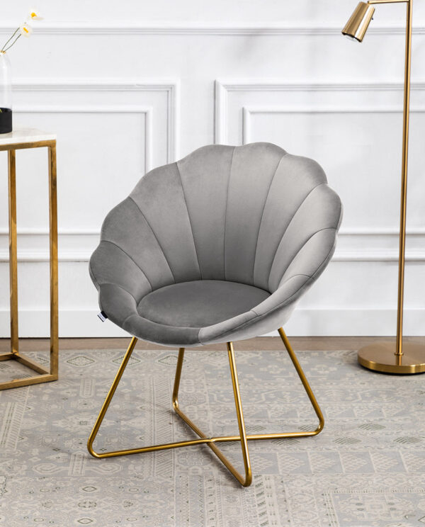 Velvet Curved Papasan Chair - Image 9
