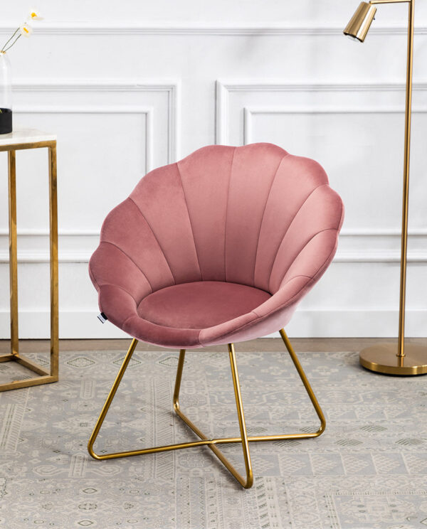 Velvet Curved Papasan Chair - Image 11