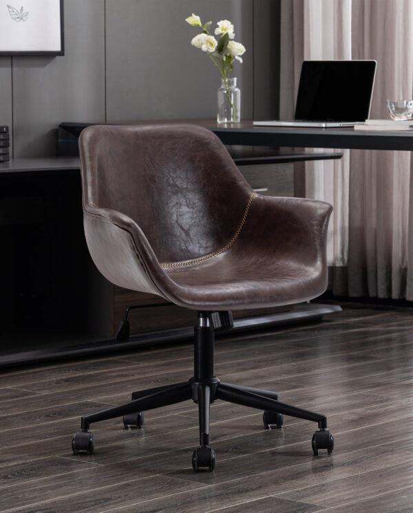 Wax Oiled Leather Task Chair - Image 4
