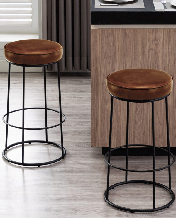 Circular Bar Stools Set of 2 - Image 4