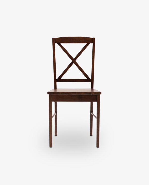 Wooden Cross Back Dining Chairs Set of 2 - Image 12