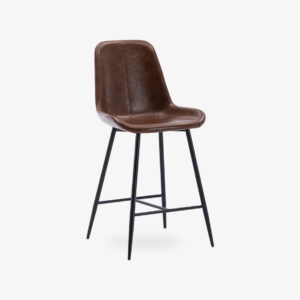 Vintage-Inspired Faux Leather Counter Stools Set of 2