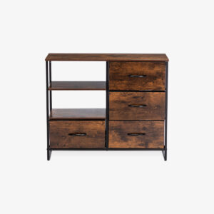 Western Style 4 Drawer Combo Dresser