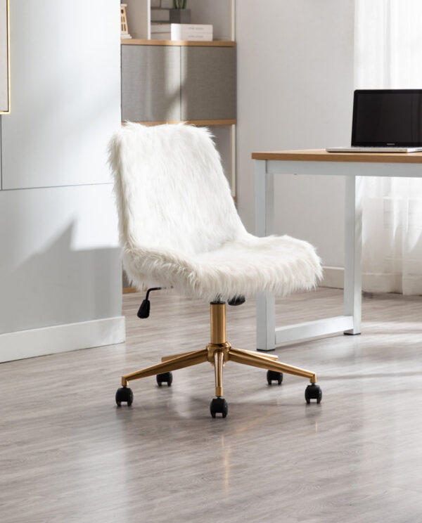 Fluffy Faux Fur Desk Chair - Image 4
