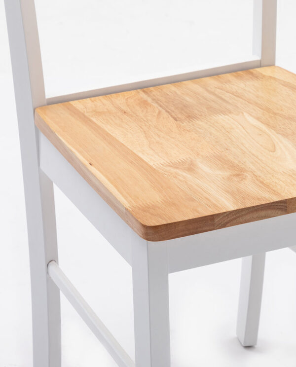 Wooden Cross Back Dining Chairs Set of 2 - Image 8