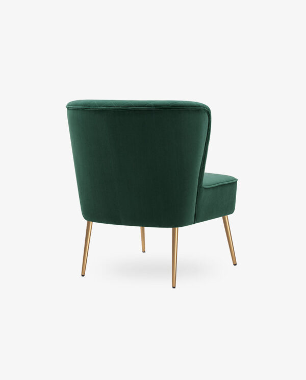 Vintage Velvet Armless Chair - Image 6