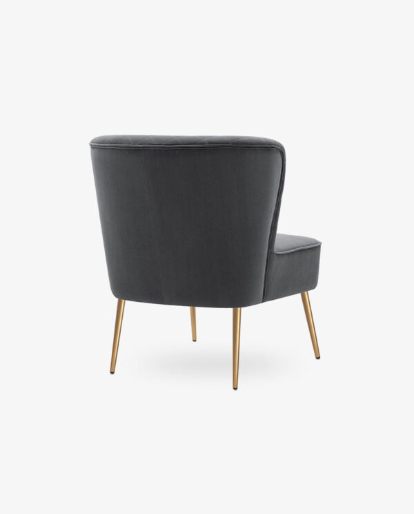 Vintage Velvet Armless Chair - Image 2