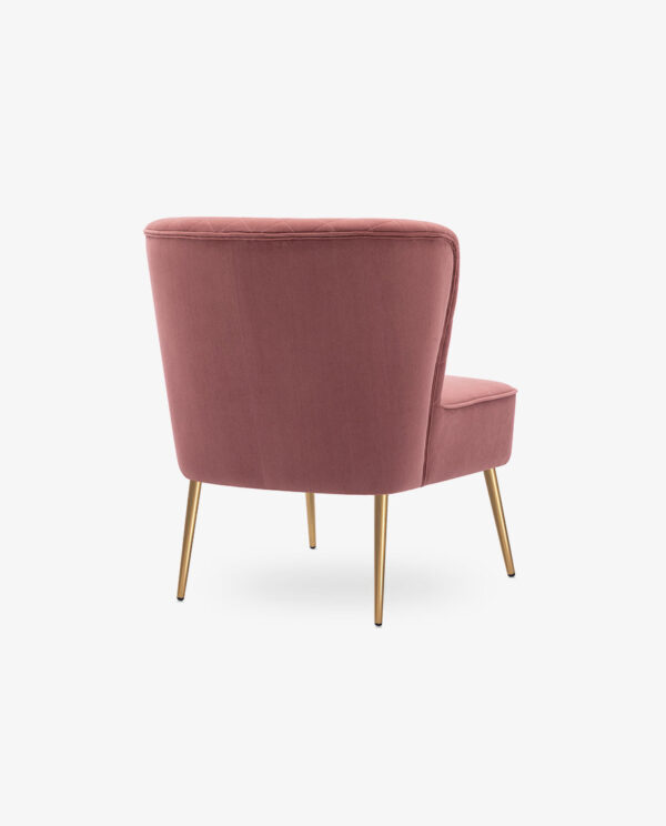 Vintage Velvet Armless Chair - Image 11