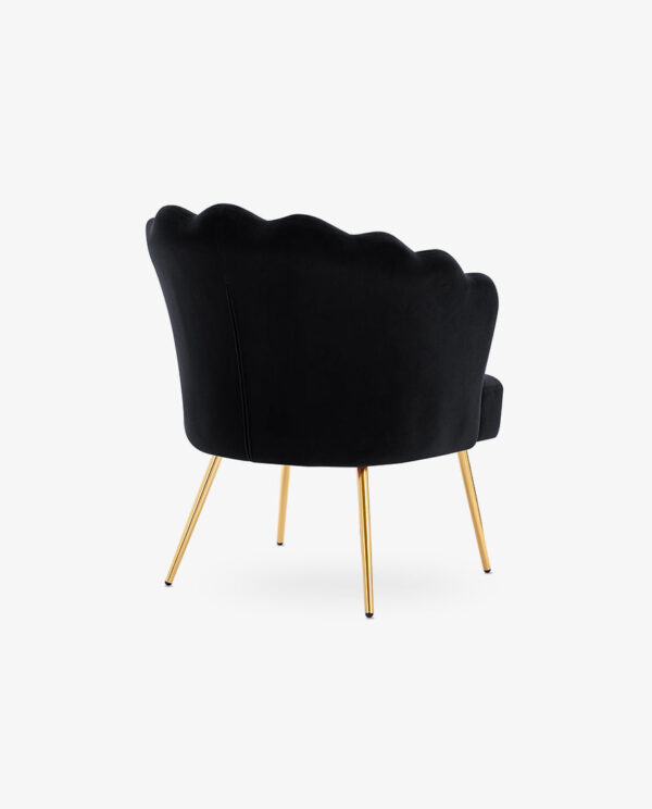 Velvet Accent Chair with Lotus Design - Image 7