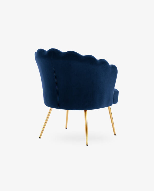 Velvet Accent Chair with Lotus Design - Image 14