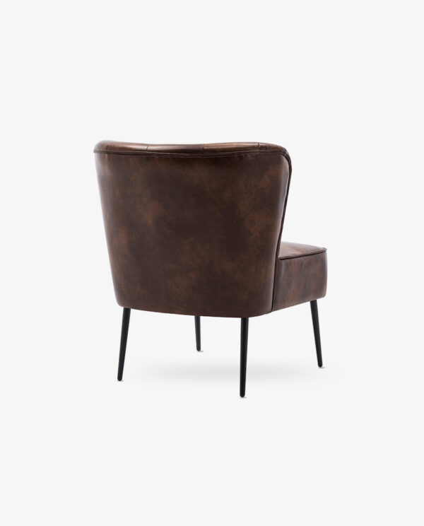Vintage-Inspired Faux Leather Slipper Chair - Image 8
