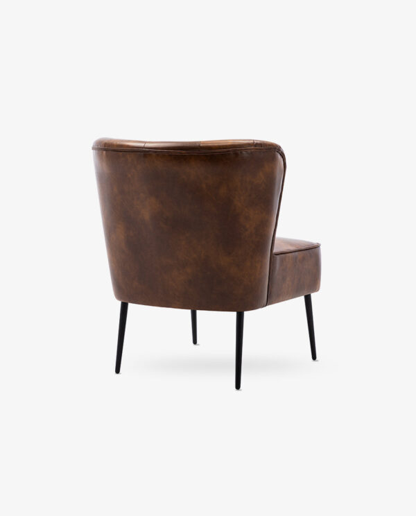 Vintage-Inspired Faux Leather Slipper Chair - Image 10