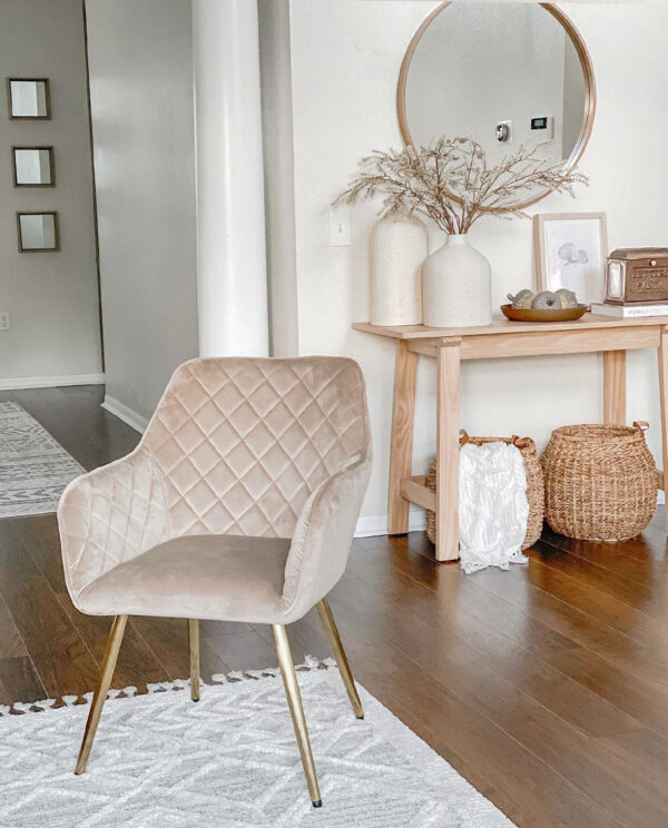 Rhombus Velvet Accent Chair - Image 9