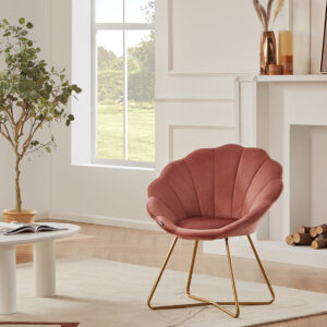 Velvet Curved Papasan Chair